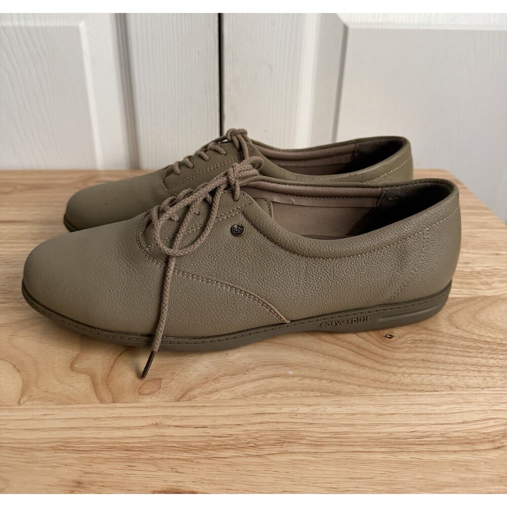 Easy Spirit Anti-Gravity Size 8M Tan Motion Leather Lace-Up Oxford Sneaker
